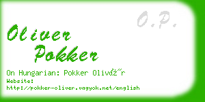 oliver pokker business card